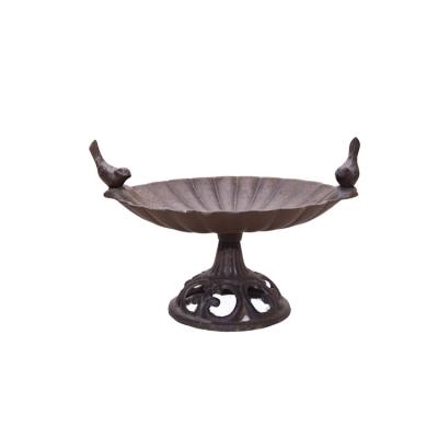 China Viable Popular Antique Homeshop Cast Metal Bird Bath Feeder Platform Bowl Holder Parts for sale