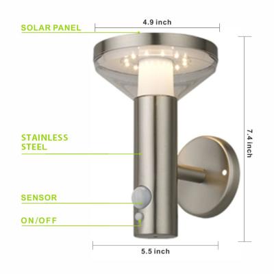 China Outdoor Garden Hot Sale Vintage Wall Led Solar Light With Sensor Motion Solar Super Bright Led Light for sale