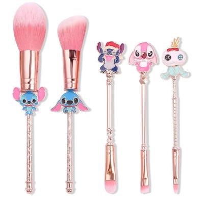 China Cute Silky Soft Cartoon Style Personalize Makeup Brush Set 5pcs Makeup Brush Set for Girls Cosmetic Tools for sale