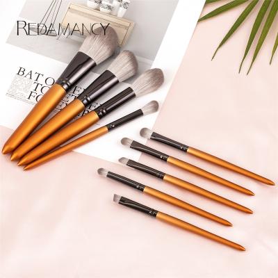 China Angular blush good quality wholesale cheap makeup brushes bling gold makeup brushes drop shipping makeup brushes set for sale