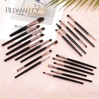 China Fan Brush 20pcs OEM Makeup Brushes Professional Soft Handle Drop Wooden Hair Makeup Tools Black Eye Shadow Makeup Brushes for sale