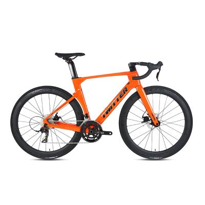 China High Modulus Carbon Fiber TWITTER Aerial Design 22S Through 12*142 Axle Racing Available Racing Carbon Fiber Road Bike for sale