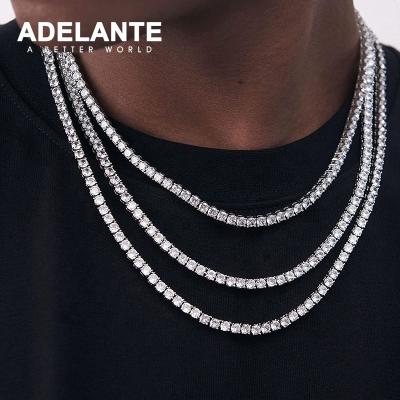 China ADELANTE AS220031 925 Sterling Silver CZ FASHIONABLE Zircon Diamond Tennis Bracelet Necklace Chain For Women Men for sale