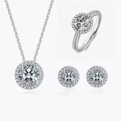 China ADELANTE AS210055 FASHION Zircon 925 Sterling Silver Women Jewelry Sets Necklace Earring Ring for sale