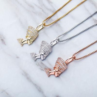 China TRENDY ADELANTE Wholesale AN210078 Multi Color Sculpture 925 Sterling Silver Pendant Stainless Steel Necklace for sale