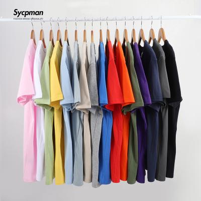 China Breathable 180 Grams Cotton Tees Fashion Brand Clothing Solid Sleeve T-Shirts Men's Short Woman Customized Products Summer for sale