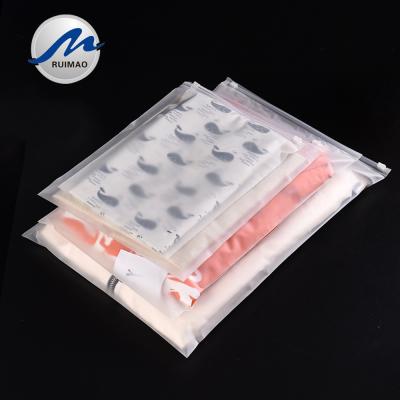 China Customized Recyclable Clear / Frosted Transparent Zip Lock Plastic Bag Clothing Packaging for sale