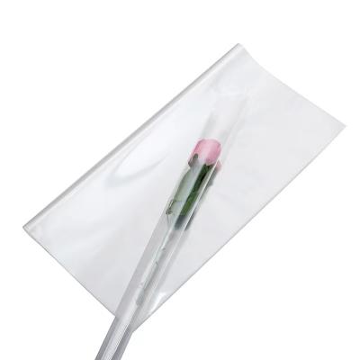 China Different Design Custom Different Design Rose Fresh Tall Water Proof Single Delivery OPP Bag Flower Packaging Recyclable for sale