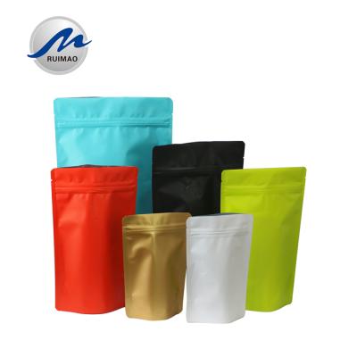 China Moistureproof Zipper Lock Stand Up Aluminum Foil Food Storage Ziplock Coffee Bag for sale