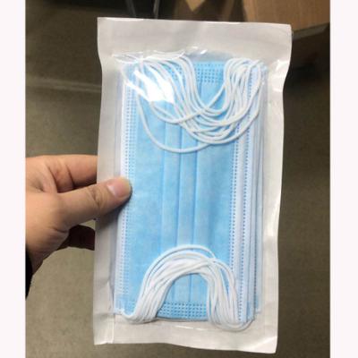 China Cheap Moisture Proof Plastic Pouch Package Packing Pouch Pouch Bags For Face Mask Medical Face Mask Face Mask for sale