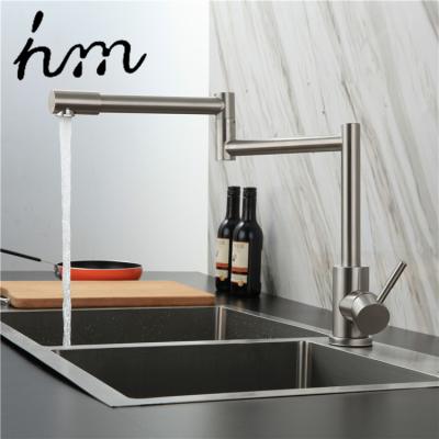 China Metered Faucets Folding 360 Degree Flexible Rotation Cold Water Kitchen Faucet Wall Mounted Hot Faucet for sale