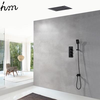 China With S.M. Square Shower Sets Sliding Bar Shower Top Outlet Rain Water Outlet Mixed Fashion Rainfall Ceiling Mounted Shower Rainfall for sale