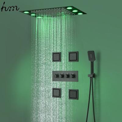 China With Slide Bar S.M. SPA Canopy Shower Head 4 Inch Large Side Spray Shower Kit Multifunction Spray Pattern Rain Mixed Mode Led Small Shower for sale