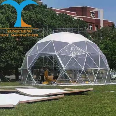 China Extended type tent for camping waterproof clear pvc dome tent transparent glamping tent for event for sale