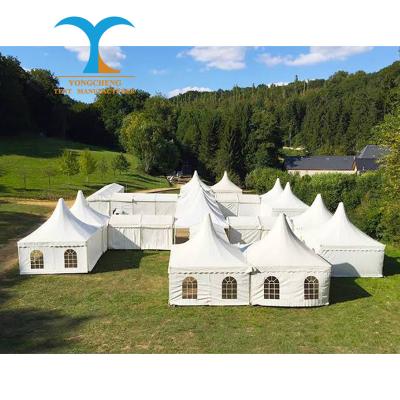 China pagoda tents for party event tents for events marquee canvas tent 10x10 3x3 4x4 5x5 6x6 8x8 10x10m for sale