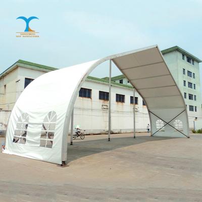 China Hot Selling Corrosion Protection Double PVC Coated Polyester Outdoor Tents Aluminum Roof TFS Curve Tent For Concert for sale