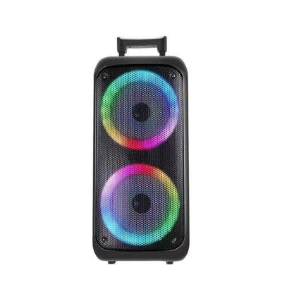 China Wireless Charger For Mobile Phone Dual 8 Inch Portable Trolley Speaker Outdoor Karaoke Speaker For Outdoor Parties Street Singing MD2-0808H for sale