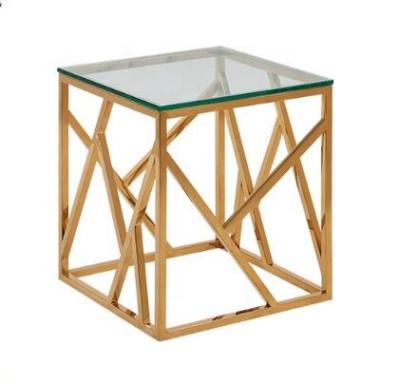 China Cooling Silver Gold Plating Stainless Steel Metal And Nesting Side Table Coffee Table for sale