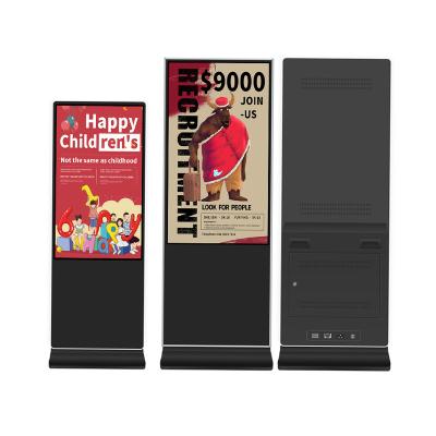 China 49 43 to 55 indoor multimedia 4k vertical landing ads touch ultra-thin display commercial posters machine for sale