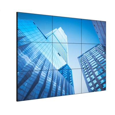 China Indoor Good Price Customize Narrow Height Videowall Bezel 2x2 3x3 Advertising Digital Signage Splicing LCD Video Wall for sale