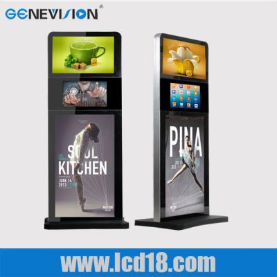 China Indoor 32 Inch Lcd Advertising Player Touch Screen Kiosk Digital Signage Totem Three Screen for sale