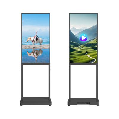 China 43inch Floor Digital Screen Advertising Video Player Two Sides Option 350nits Brightness for sale