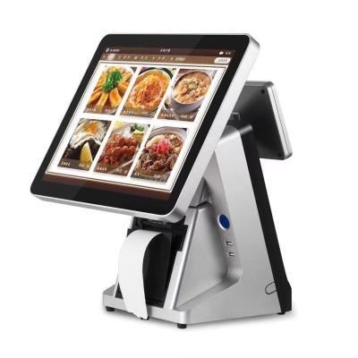 China Supermarket 15.6'' Windows Dual Screen POS System With Printer Scanner for sale