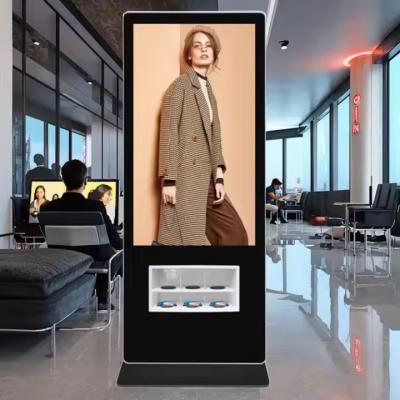 China 55 Inch Cell Phone Charging Kiosk , Mobile Charging Phones LCD Digital Signage for sale