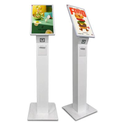China 15.6 21.5 23.8 Inch Vertical Stand White Serve Smarter Self Service Kiosk for sale