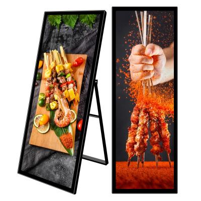 China 4K Edgeless Slant Floor Standing Digital Signage Kiosk for sale