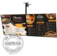 Chine 43 55 pouces FHD étroit bordure suspendue mur monture affichage LCD restaurant écran de menu à vendre