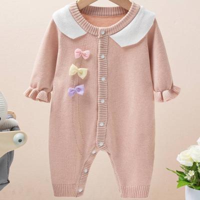 China Latest Soft Custom High Quality Organic Cotton Baby Clothes Knit Long Sleeve Cotton Jumpsuit for sale