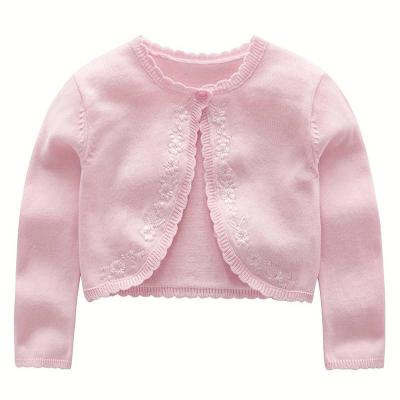 China Custom Breathable Logo New Design Cotton Color Knit Baby Cardigan 100% Cotton Knit Baby Sweater Clothes for sale