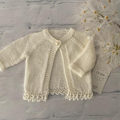 China Organic Cotton Baby Cardigan New Manufacturers Anti-shrink Design Knitted Organic Cotton Sweater for sale