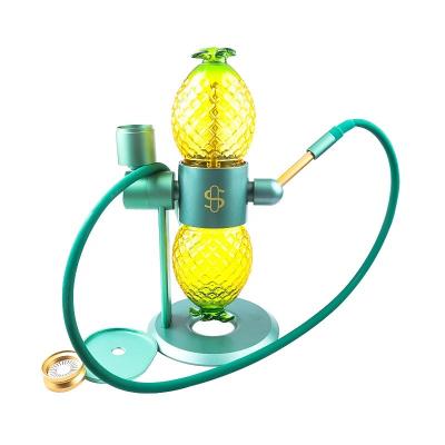 China Hot Eco-friendly High Quality Hookah Set Glass Shisha Pineapple Gravity Hookah Hookah for sale