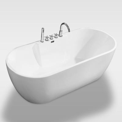 China BSM-202 Eco-friendly Material Freestanding Plastic Bathtub 59 Inch With Stainless Steel Feet for sale