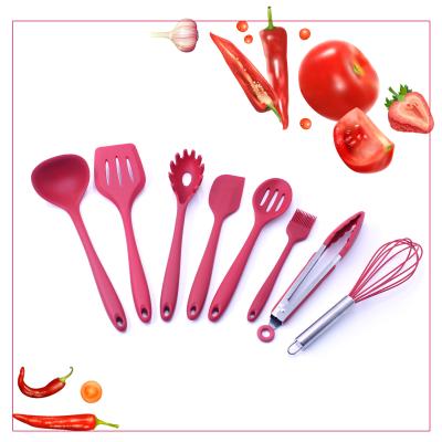 China Viable Professional Good Quality 8 Pcsl Silicone Kitchen Utensils Set Best Kitchen Tools Silicone Cookware Spatula for sale