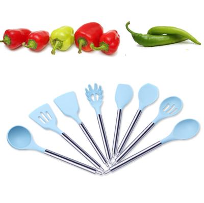 China Good Quality Sustainable OEM 9 Piece Soft Silicone Kitchen Accessories Cooking Kitchenware Utensils Tools for sale