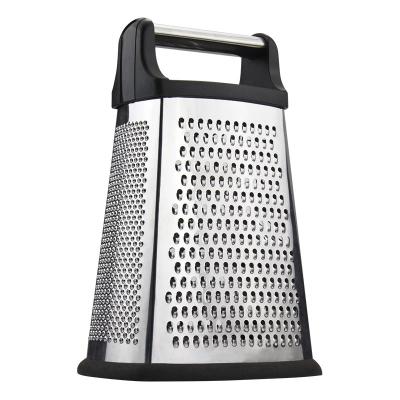 China Sustainable Hot Sale 4 Side 10 Inch Cheese Coconut Cassava Grater With Arched Hollow Handle for sale