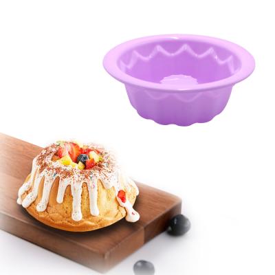 China Hot Promotional Non-Stick Silicone Easily Cleaned Round Bundt Mold Pumpkin Shape Baking Cake Molds Jello Mold for sale