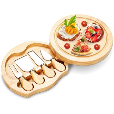 China Sustainable Professional Amazon Walnut Wood Handle 4 Pieces Cheese Knife Set With Gift Box for sale