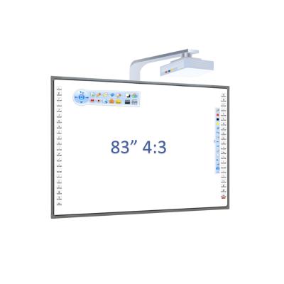 China 83 Inch Interactive Whiteboard 4:3 Black Color For Training School Teaching for sale