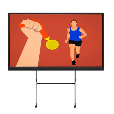 Cina Monitor touch screen interattivo 98 pollici Smart TV con Android Windows OS Webcam Mic Internet Per l'insegnamento in sala riunioni in vendita