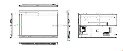 China Optional Built-in Or External Camera And Mic Interactive Whiteboard with 2x 15W Speakers woofer Optional for sale