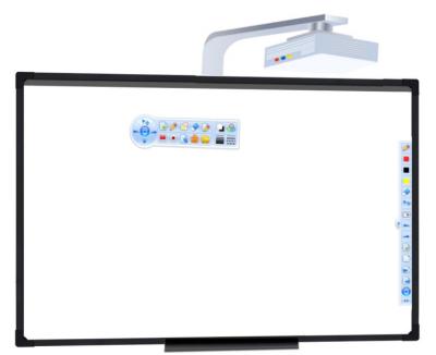 China 96 Inch Optical Interactive Whiteboard 16 9 With 2 Camera for sale