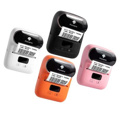 China Phomemo Black and White M110 Mini Portable Thermal Label Printer 50mm Handheld with 40*30mm White Square Paper for sale