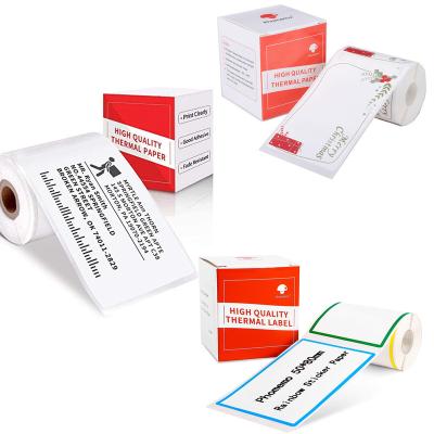 China Waterproof Self Adhesive Blank 50x80mm Square Sticker Label Paper Template For Phomemo M110/M110S/M120/M200/M220 Label Printer for sale