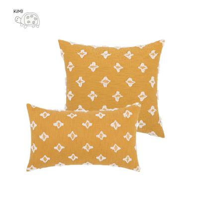 China New Anti-Static Hot Selling Cheap Jacquard Pillow Case Flower Boho Cushion Cover Tile From Amazon for sale