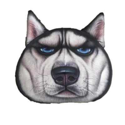 China Wholesale Cheap Funny Folded Dog Face Shaped Printed Pillow Cartoon Pillow Case Sofa Throw Pillow for sale