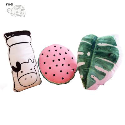 China Portable Funny Milk Bottle Shape Plush Pink Stuffed Pillow In Travel Pillow For Rest for sale